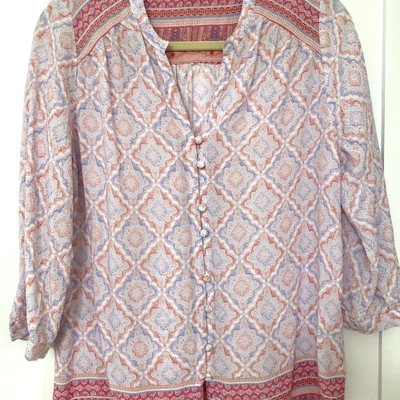 Artisan NY Tops - Lavendar and Pink Blouse
